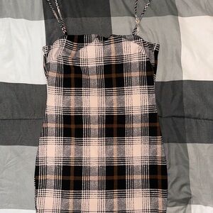 Plaid Spaghetti Strap Dress